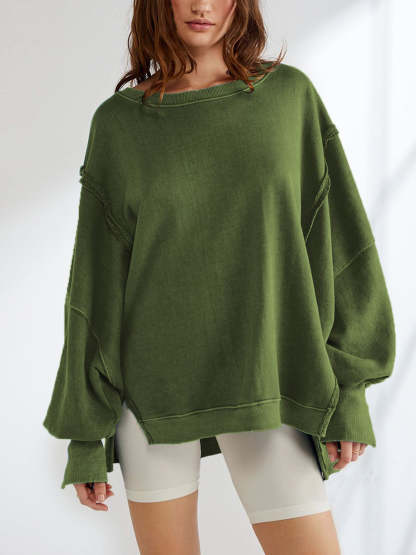 Round Neck Sports Sweatshirt