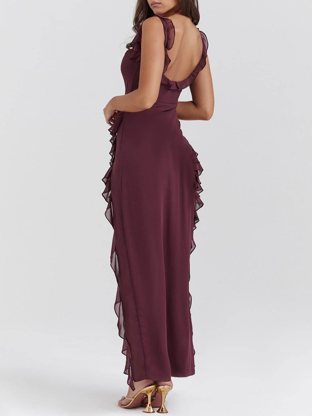 Mulberry Ruffle Maxi Dress