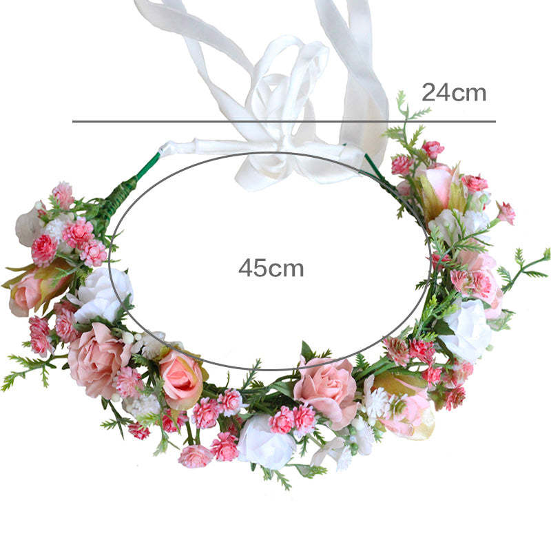 Light Pink Rose Flower Crown