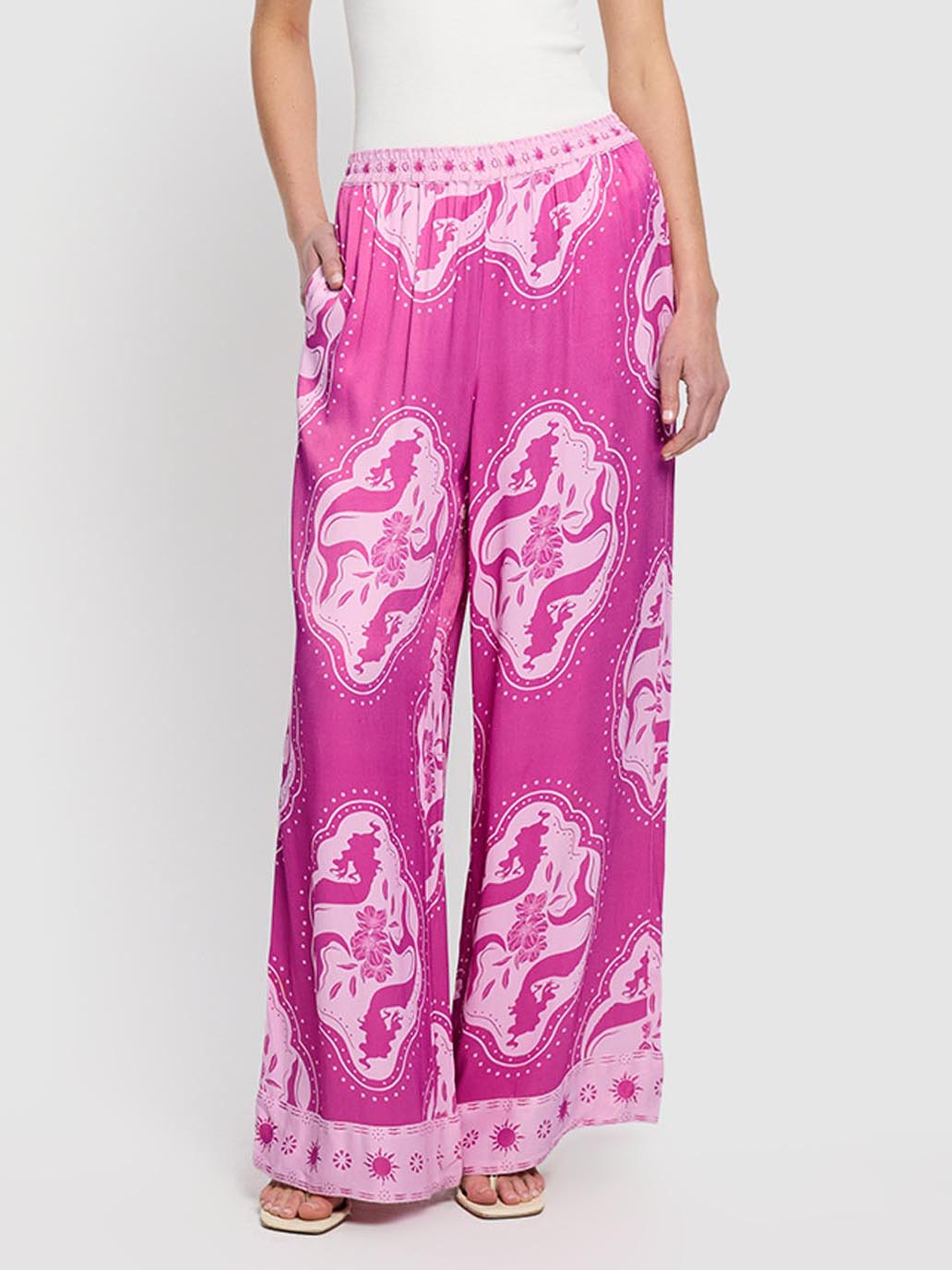 Unique Vintage Mermaid Pocket Wide Leg Pants