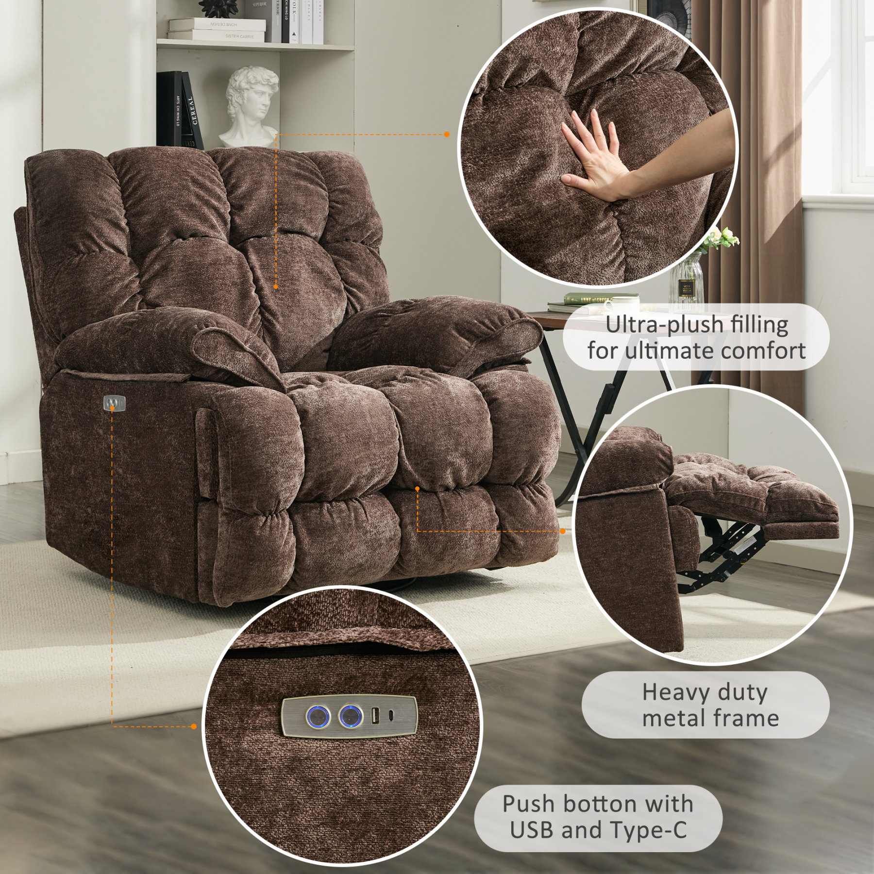 pationate oversized recliner