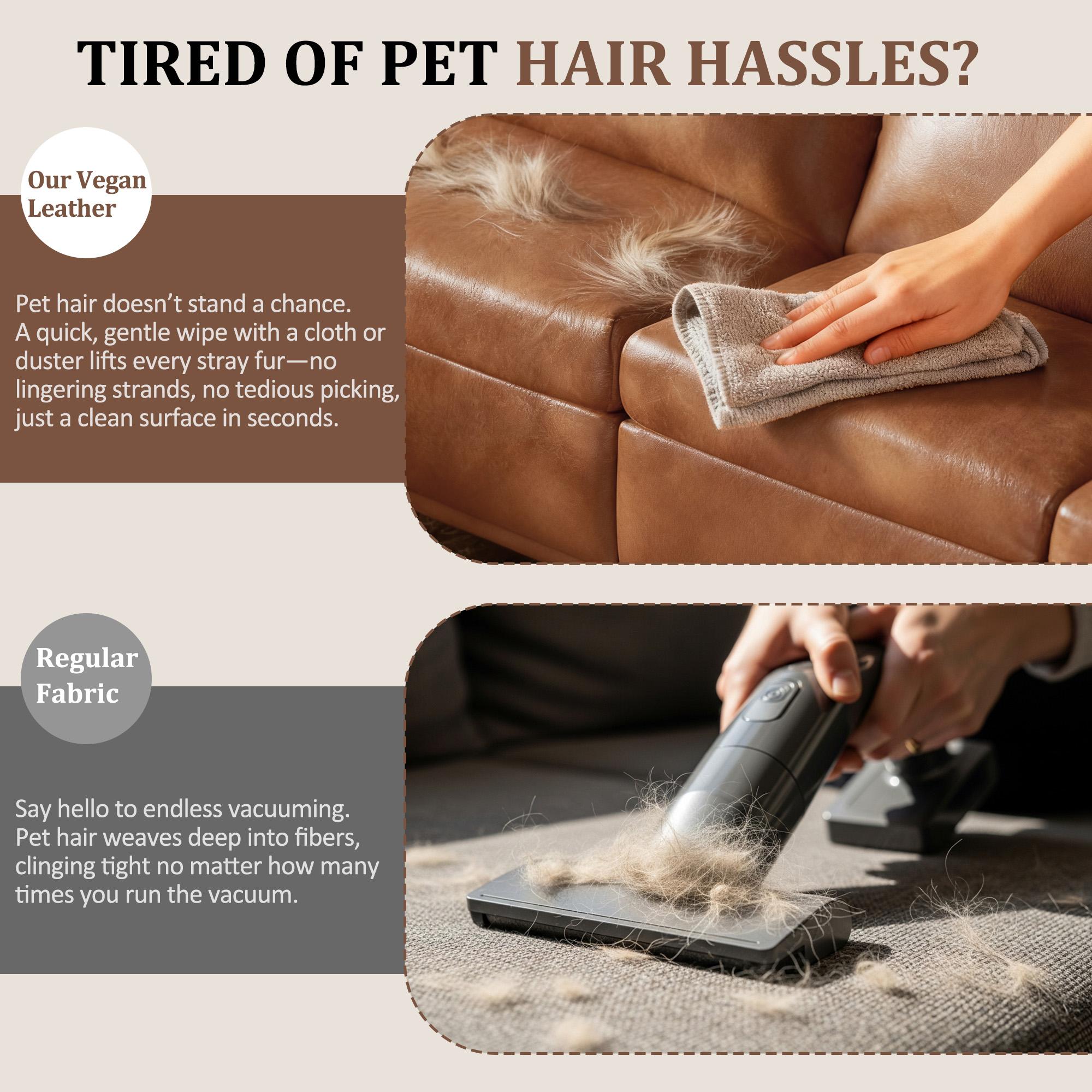 Pationate Faux Leather Sectional Couches for Living Room, 138.5" U Shaped 10 Seater