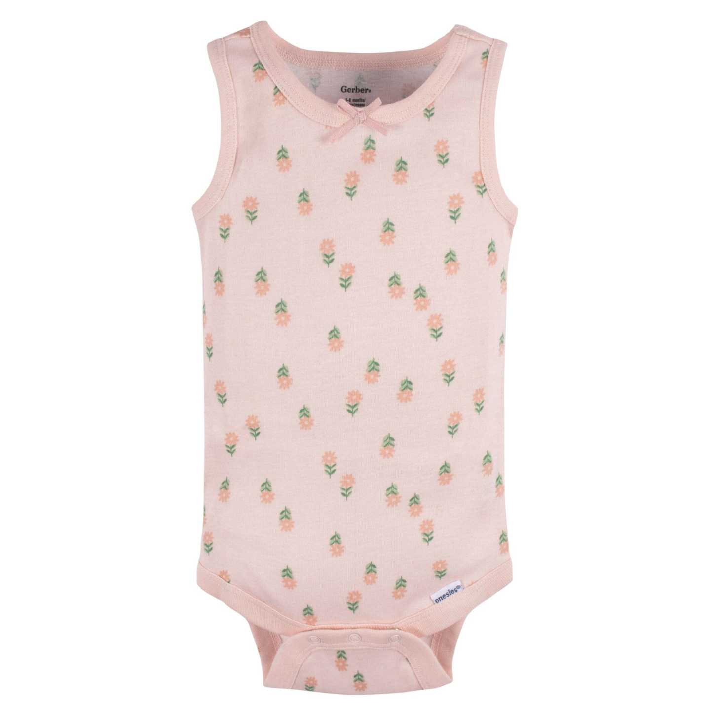 5-Pack Baby Girls Flowers Sleeveless Onesies Bodysuits