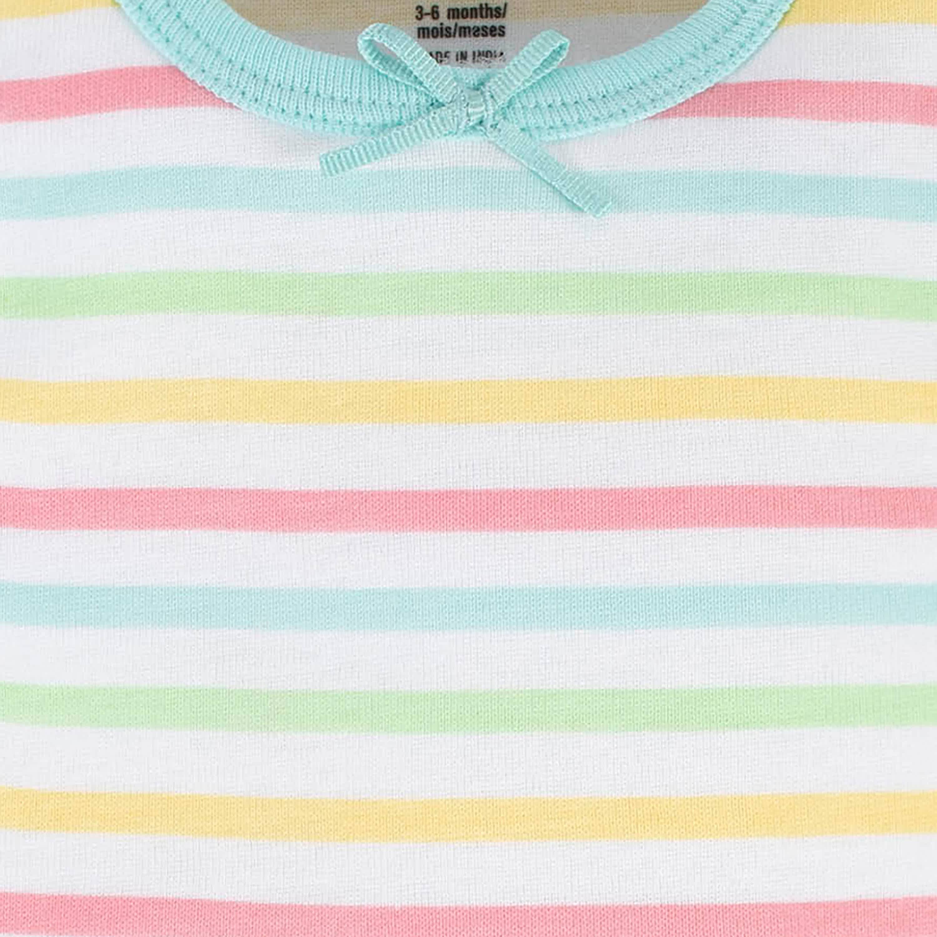 4-Pack Baby Girls Dots Of Rainbows Tank Onesies Bodysuits