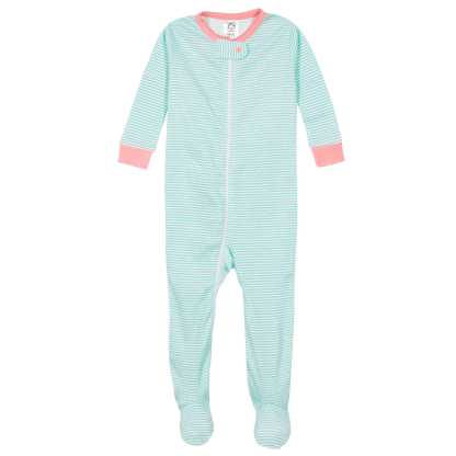 4-Pack Baby & Toddler Girls Llamas & Love Snug Fit Footed Cotton Pajamas