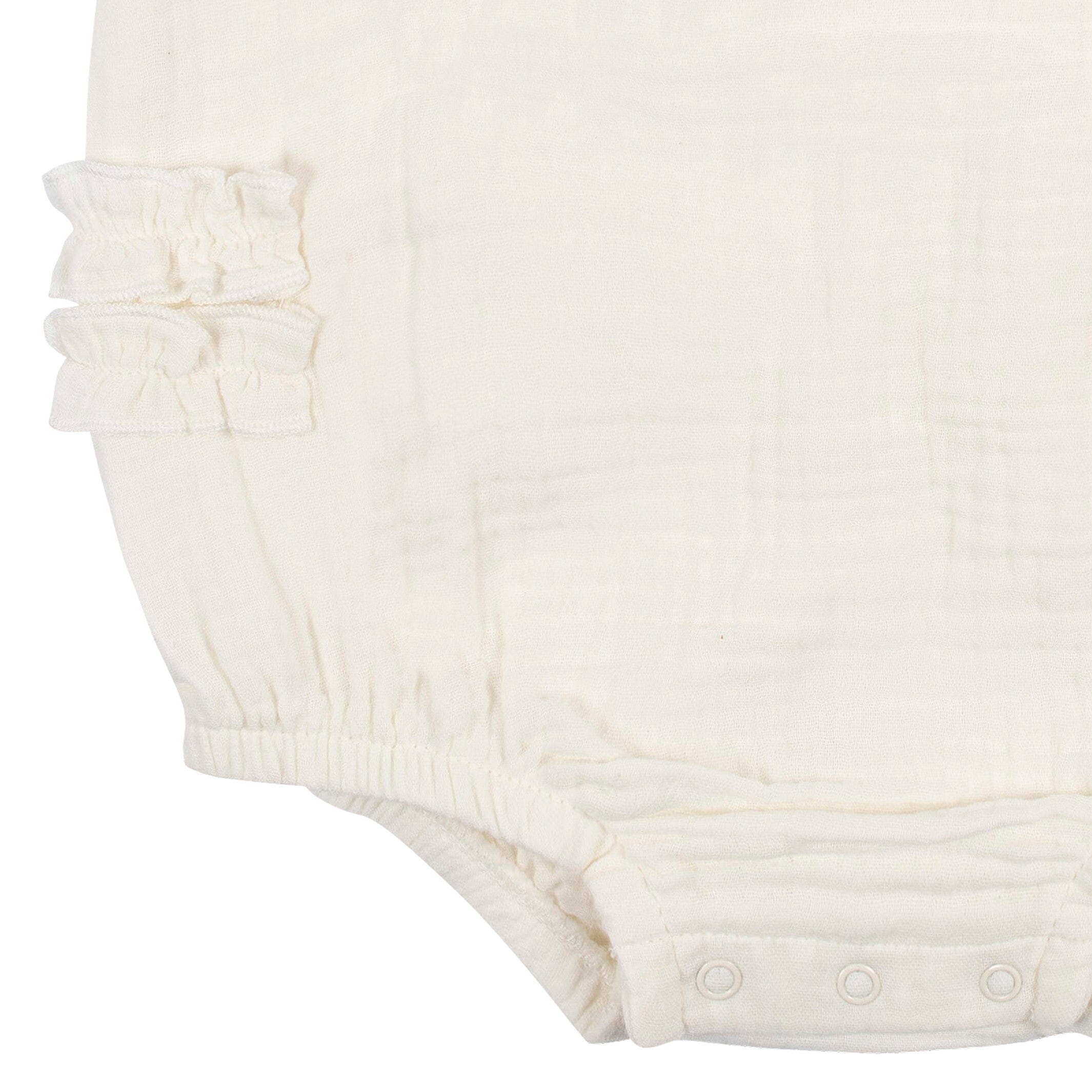 Baby Girls Ivory Gauze Sunsuit Romper