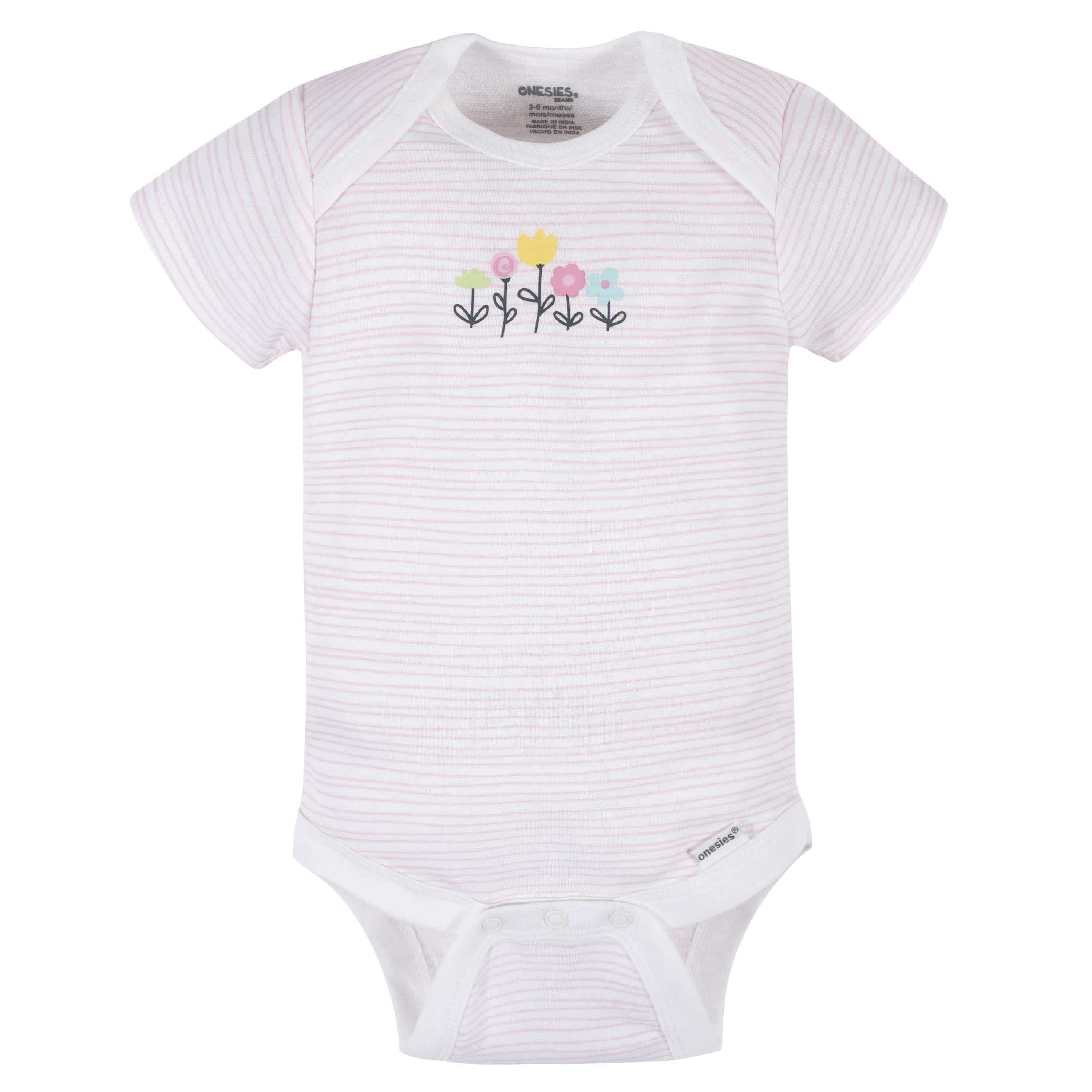 6-Piece Baby Girls Cat Onesies Brand Bodysuit & Sleep N' Play Set