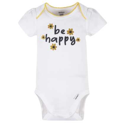 4-Piece Baby Girls Bee Garden Onesies Bodysuit, Tee, Skort & Pant Set