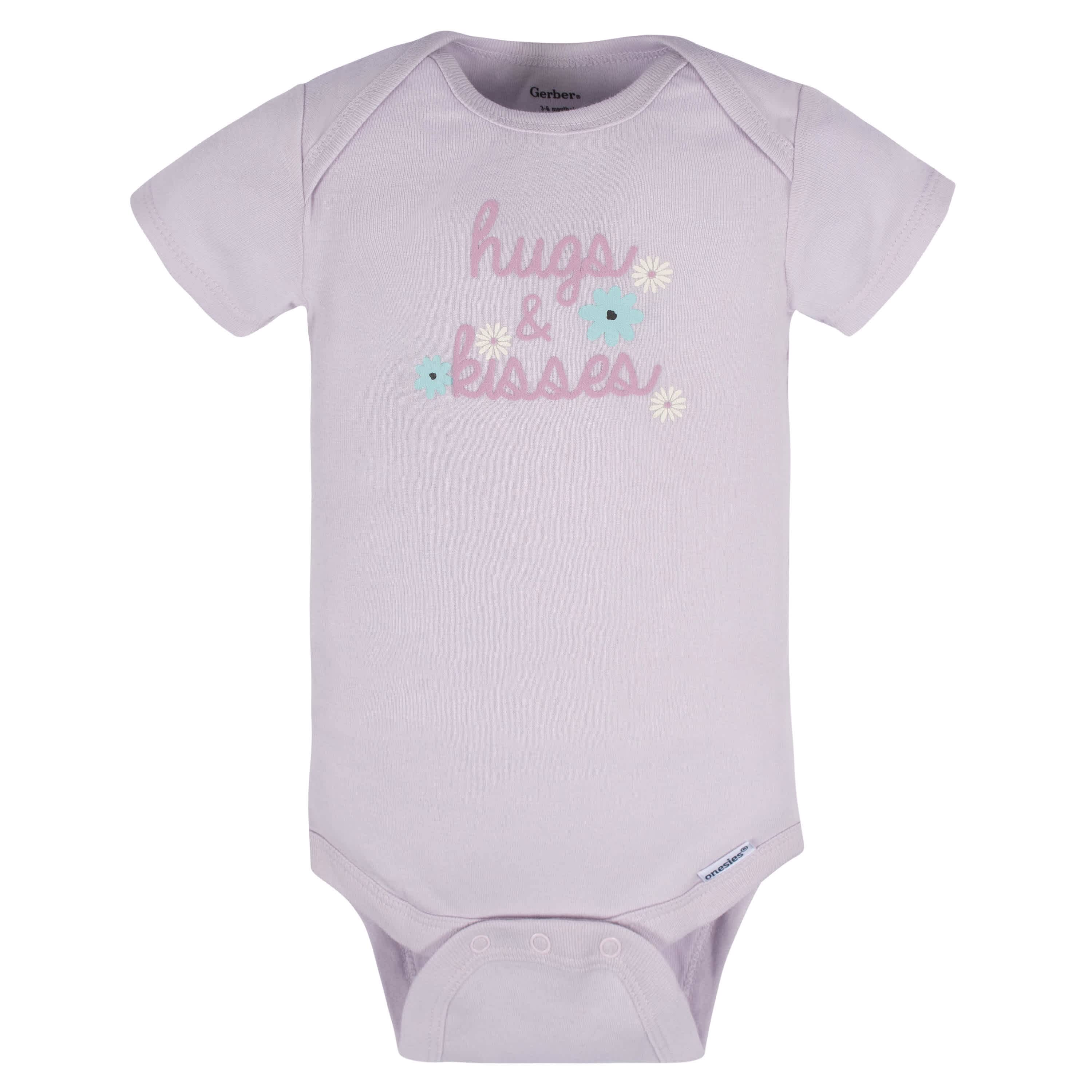 8-Pack Baby Girls Lavender Garden Onesies Bodysuits