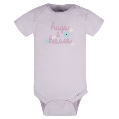 8-Pack Baby Girls Lavender Garden Onesies Bodysuits