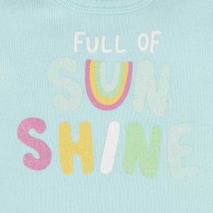 4-Piece Baby Girls Dots Of Rainbows Onesies Bodysuit, Tee, Skort & Pant Set