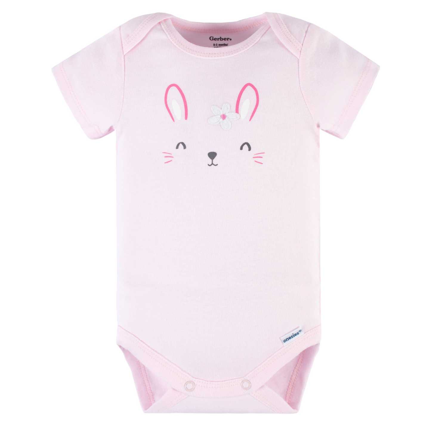 3-Piece Baby Girls Summer Blossom Short Sleeve Onesies Bodysuits & Pants Set