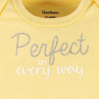 3-Piece Baby Girls Purrfectly Wild Short Sleeve Onesies Bodysuits & Pants Set