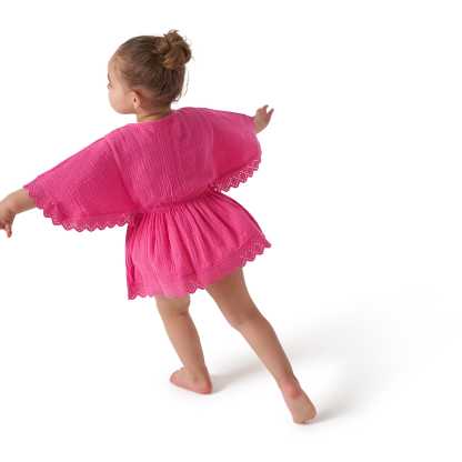 Baby & Toddler Girls Pink Woven Kaftan Coverup
