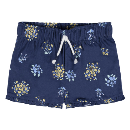 2-Pack Infant & Toddler Girls Blue Floral Pull-On Shorts