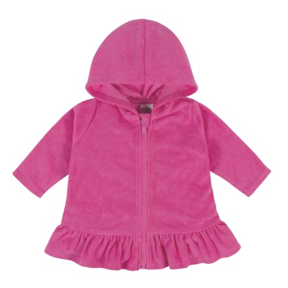 Baby & Toddler Girls Pink Zipper Hoodie Terry Coverup