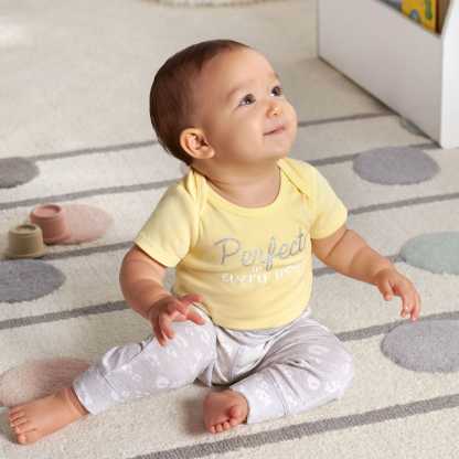 3-Piece Baby Girls Purrfectly Wild Short Sleeve Onesies Bodysuits & Pants Set