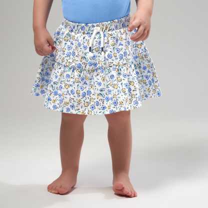 2-Pack Infant & Toddler Girls Blue Floral Skorts