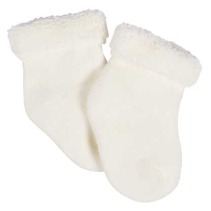 12-Pack Baby Girls Golden Floral Terry Wiggle Proof Socks