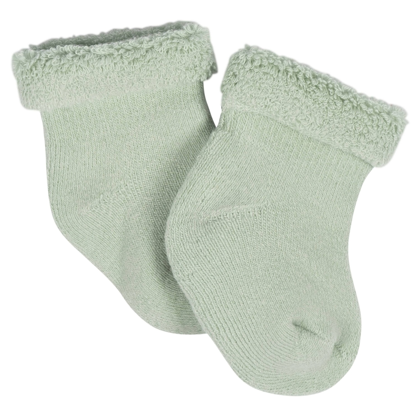 12-Pack Baby Girls Golden Floral Terry Wiggle Proof Socks