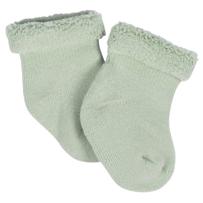 12-Pack Baby Girls Golden Floral Terry Wiggle Proof Socks
