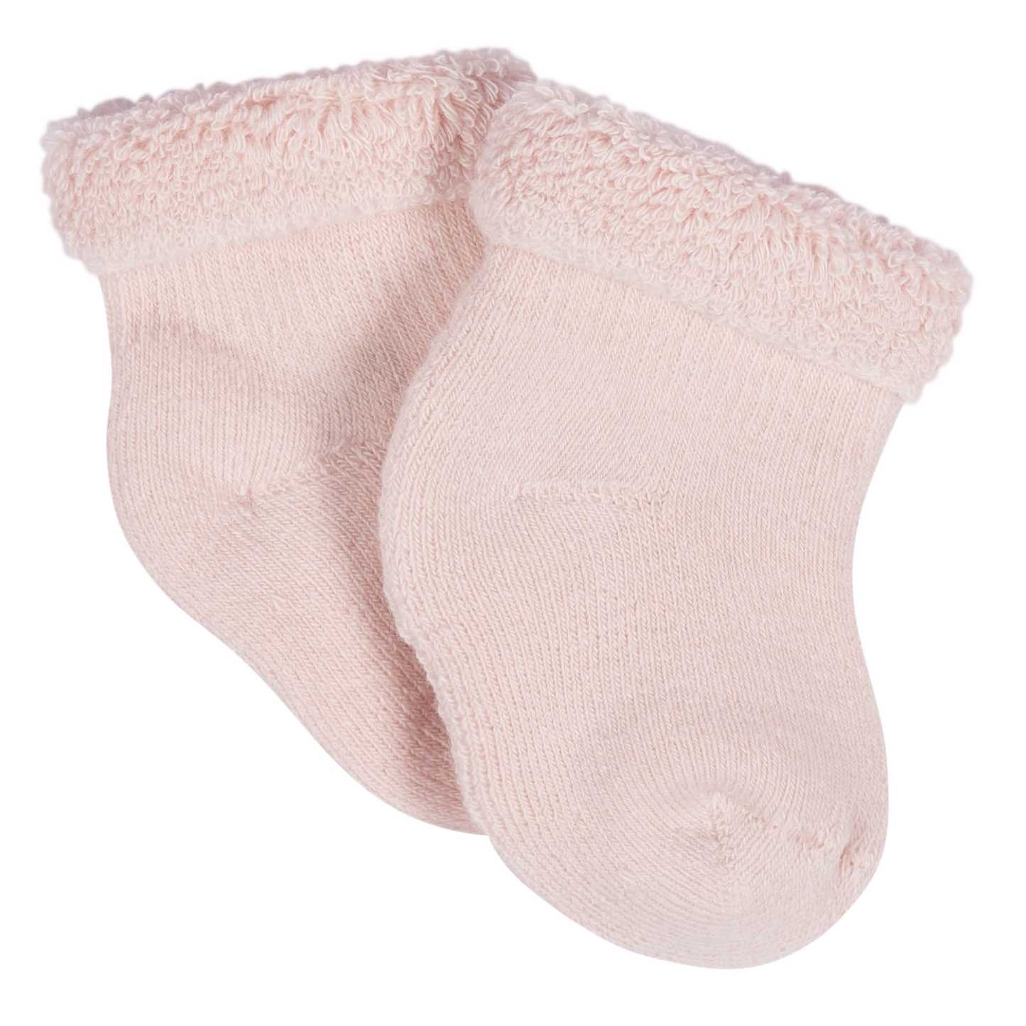 12-Pack Baby Girls Golden Floral Terry Wiggle Proof Socks