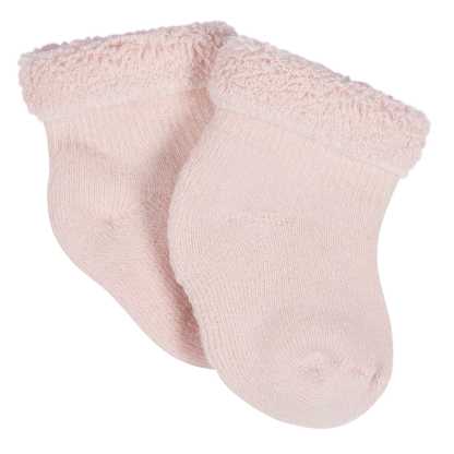 12-Pack Baby Girls Golden Floral Terry Wiggle Proof Socks