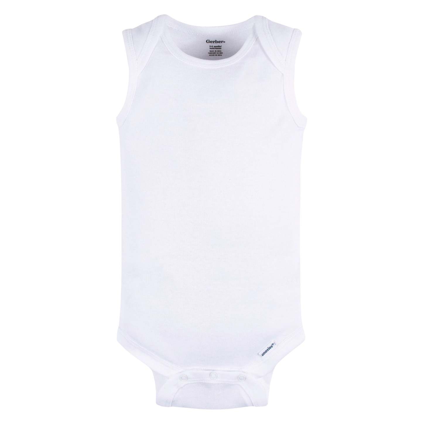 5- Baby Neutral White Sleeveless Onesies Bodysuits
