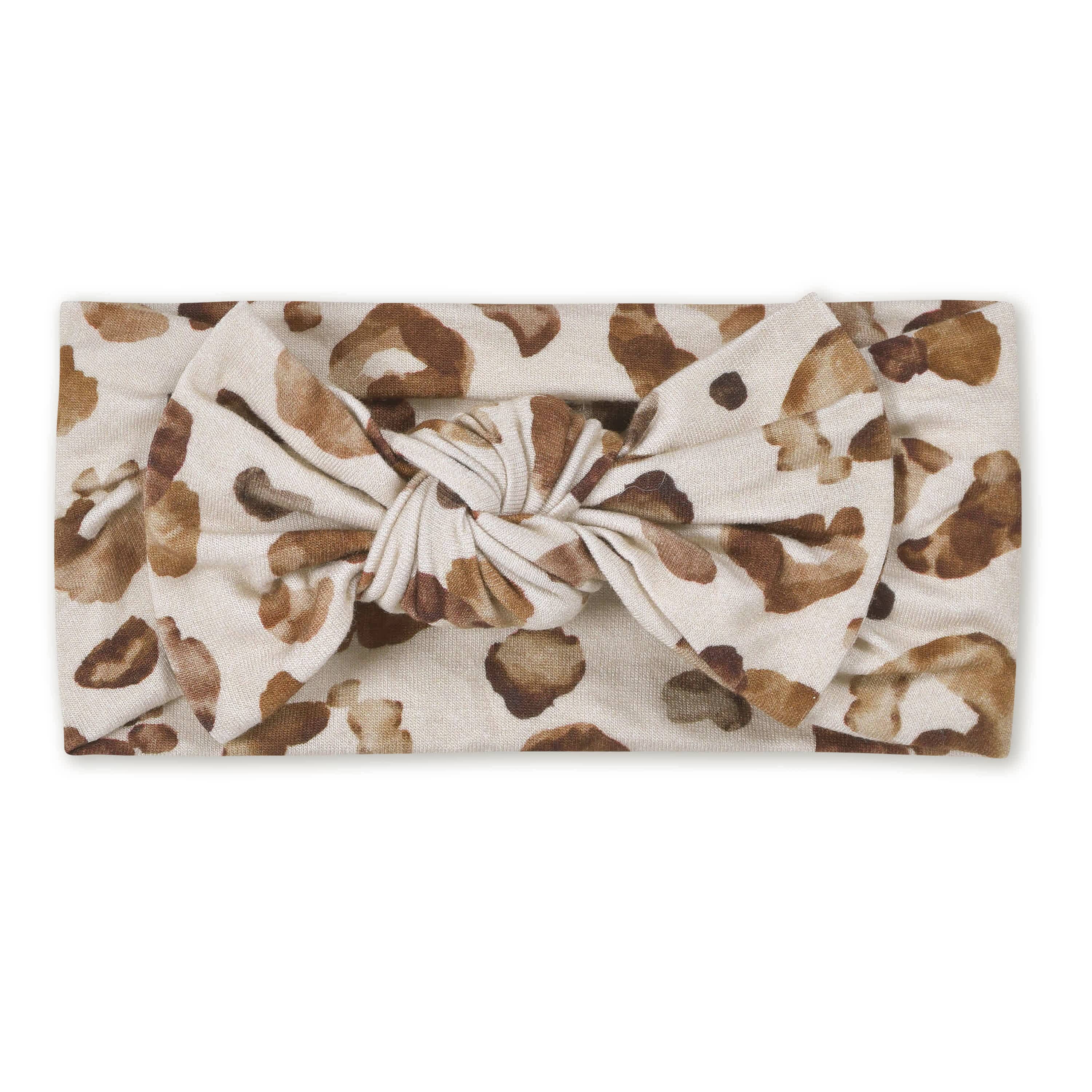 Girls Spotted Leopard Buttery Soft Viscose Made from Eucalyptus Headband