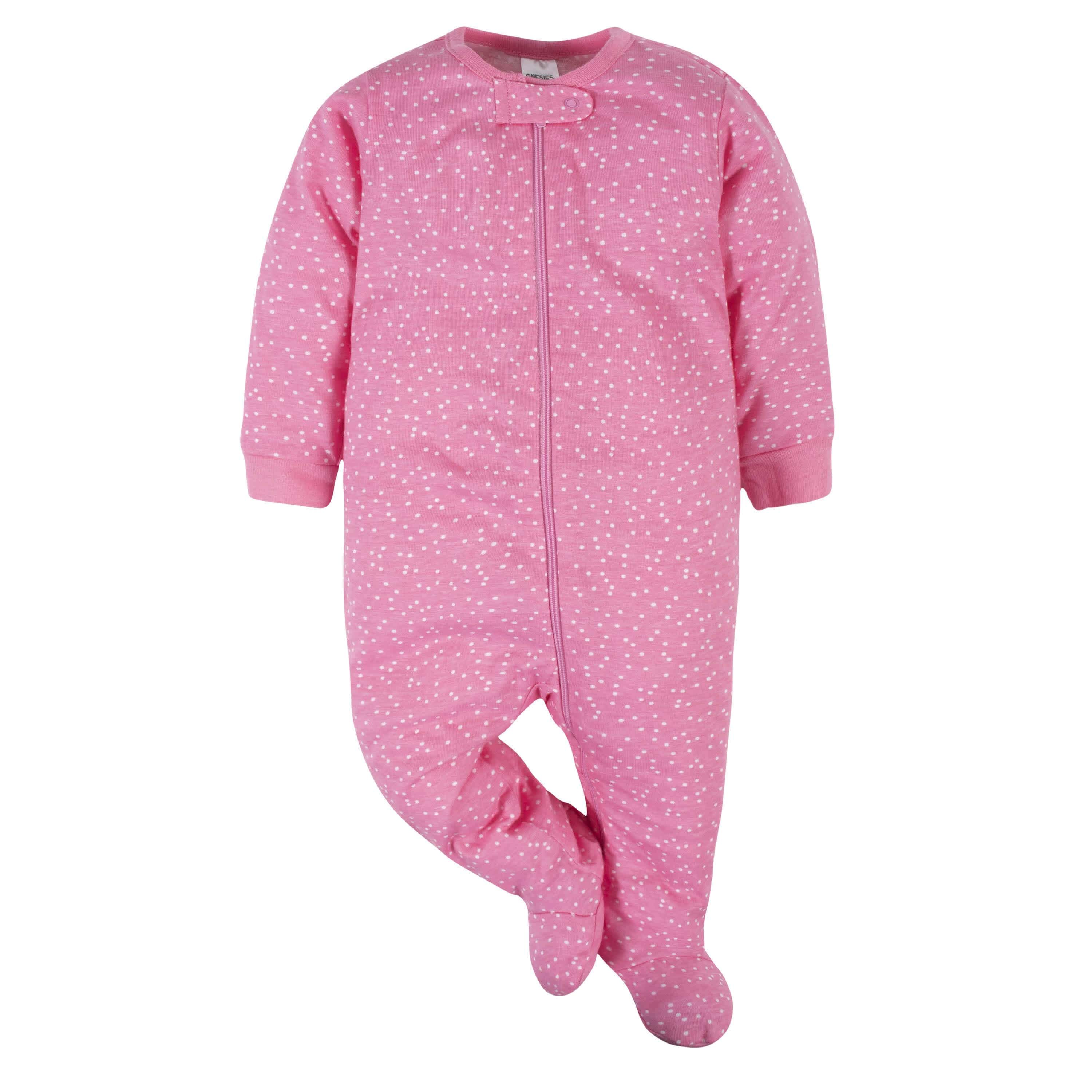 6-Piece Baby Girls Cat Onesies Brand Bodysuit & Sleep N' Play Set