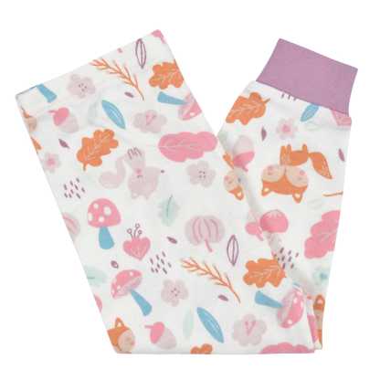 4-Piece Infant & Toddler Girls Purple Woodland Snug Fit Cotton Pajamas
