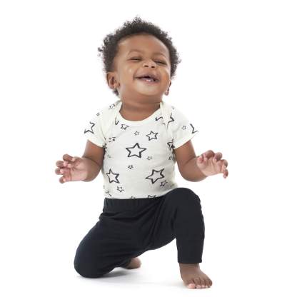 8-Pack Baby Neutral Words Onesies Brand Bodysuits