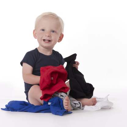 5-Pack Baby Black Ribbed Onesies Bodysuits