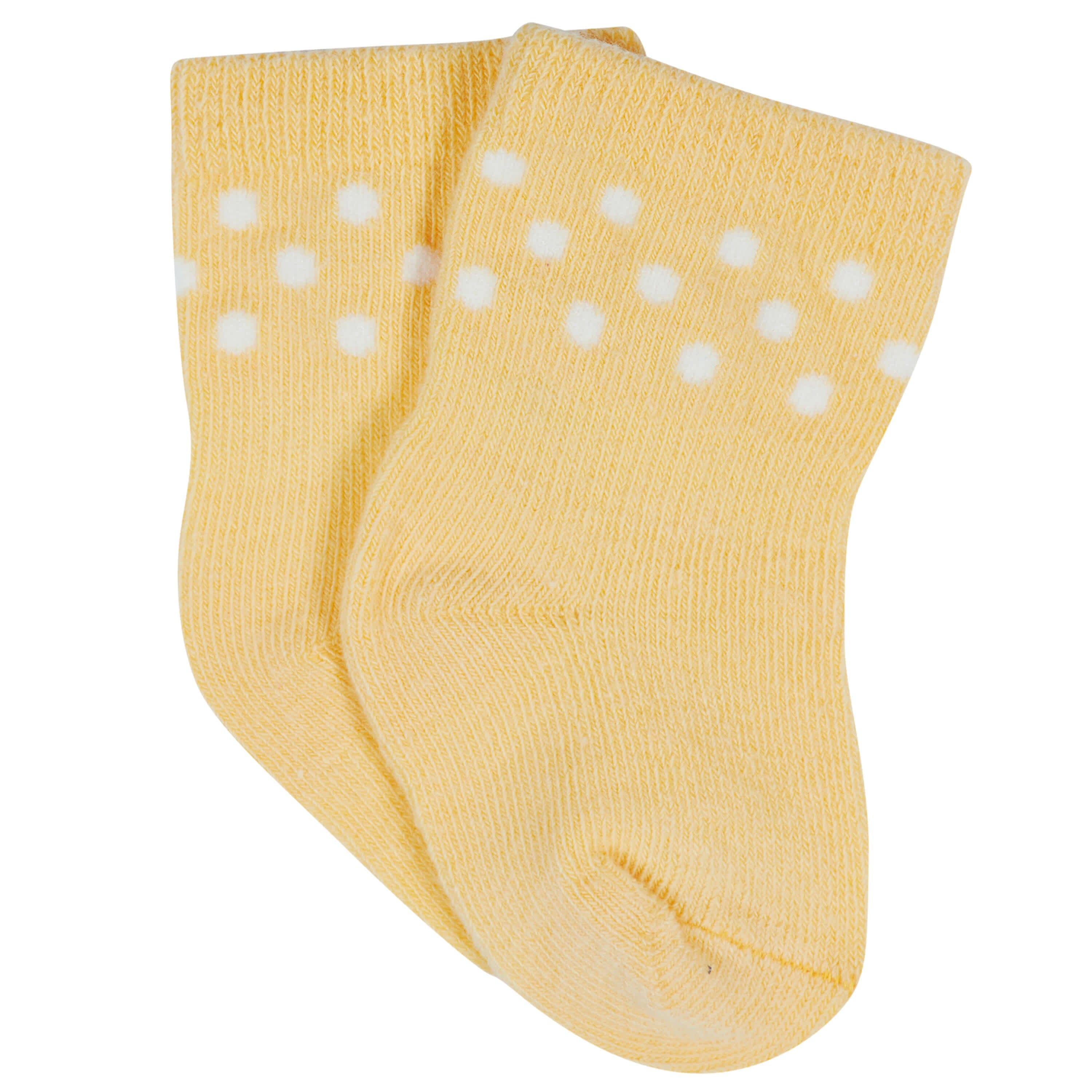 12-Pack Baby & Toddler Girls Floral Fox Jersey Crew Wiggle Proof Socks