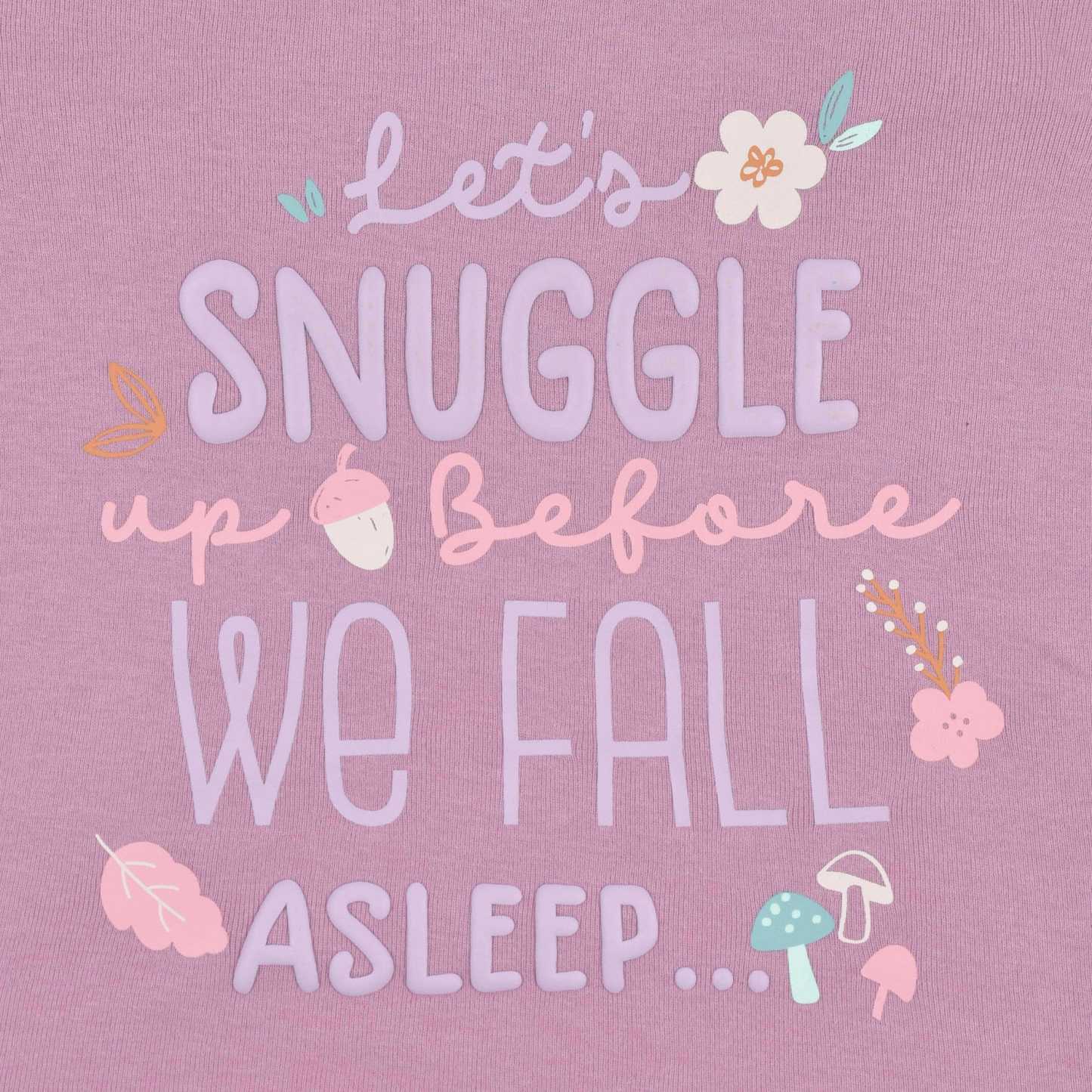 4-Piece Infant & Toddler Girls Purple Woodland Snug Fit Cotton Pajamas