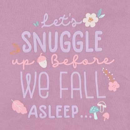 4-Piece Infant & Toddler Girls Purple Woodland Snug Fit Cotton Pajamas