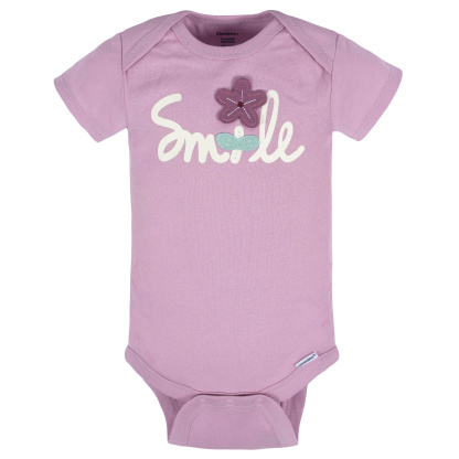 8-Pack Baby Girls Lavender Garden Onesies Bodysuits