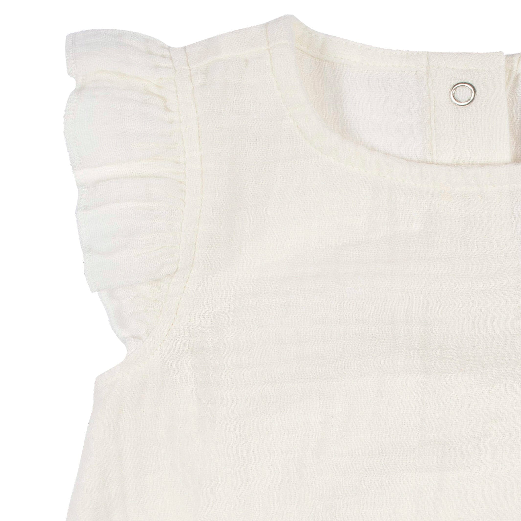 Baby Girls Ivory Gauze Sunsuit Romper