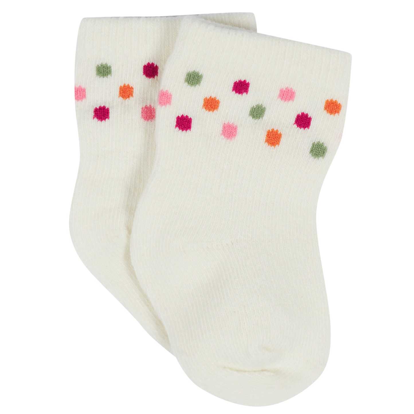 12-Pack Baby & Toddler Girls Floral Fox Jersey Crew Wiggle Proof Socks