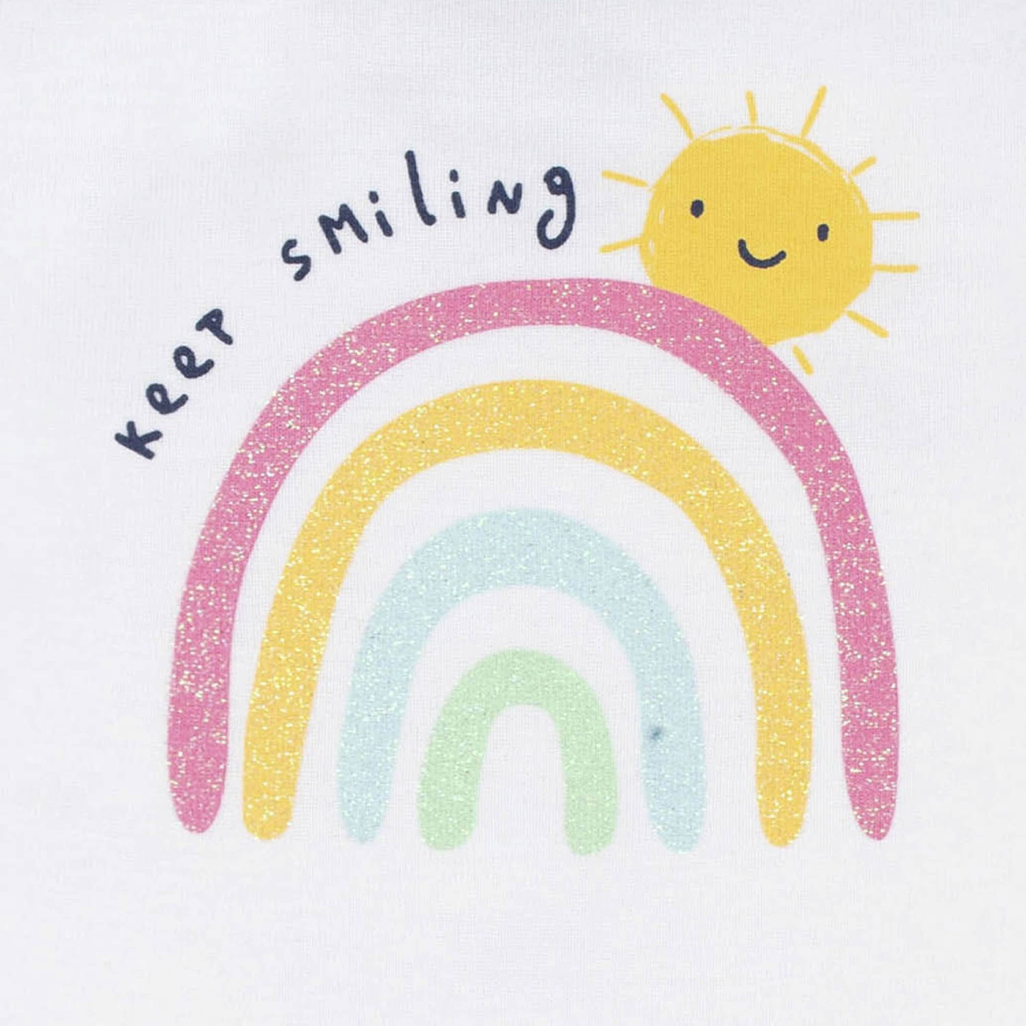 4-Piece Baby Girls Dots Of Rainbows Onesies Bodysuit, Tee, Skort & Pant Set