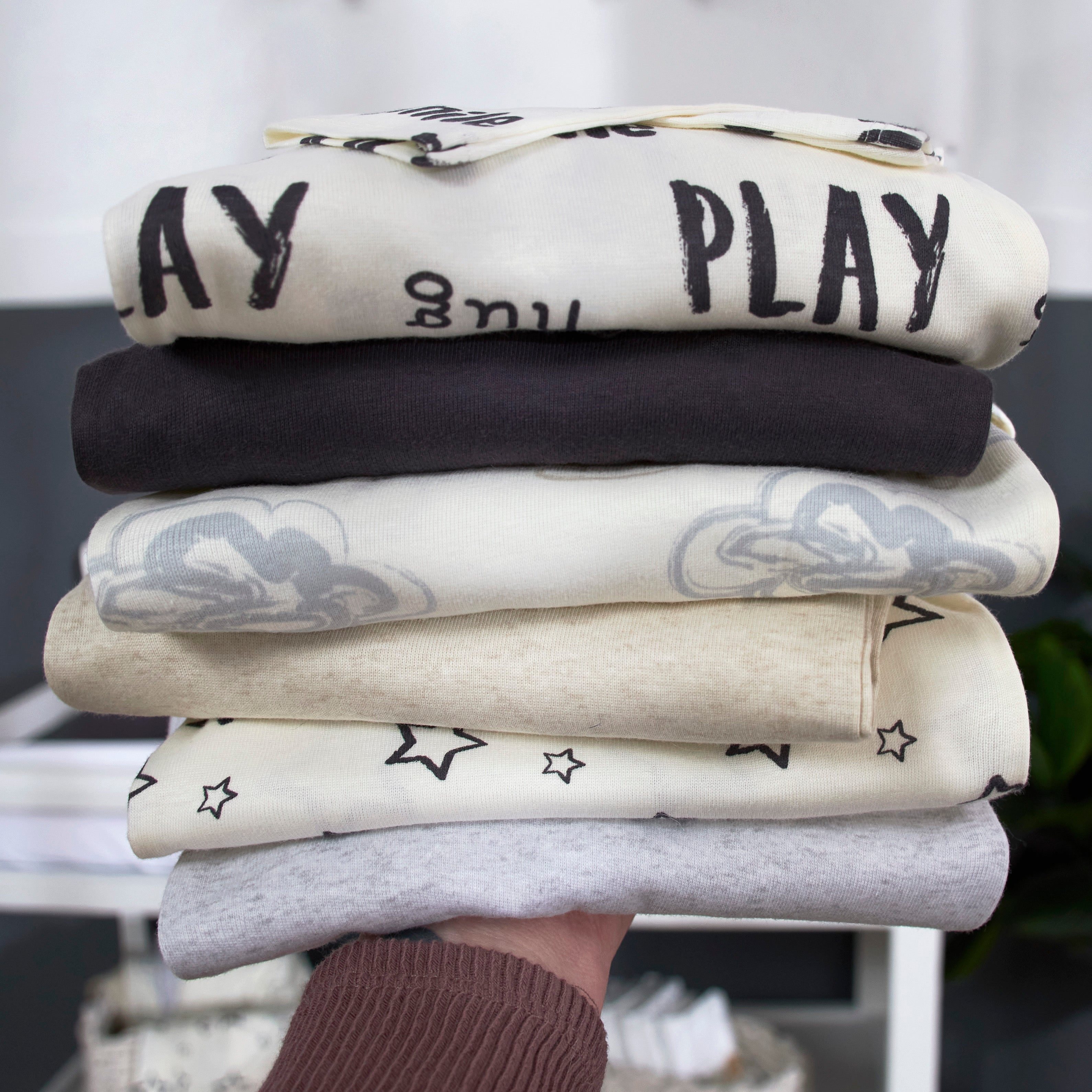 8-Pack Baby Neutral Words Onesies Brand Bodysuits