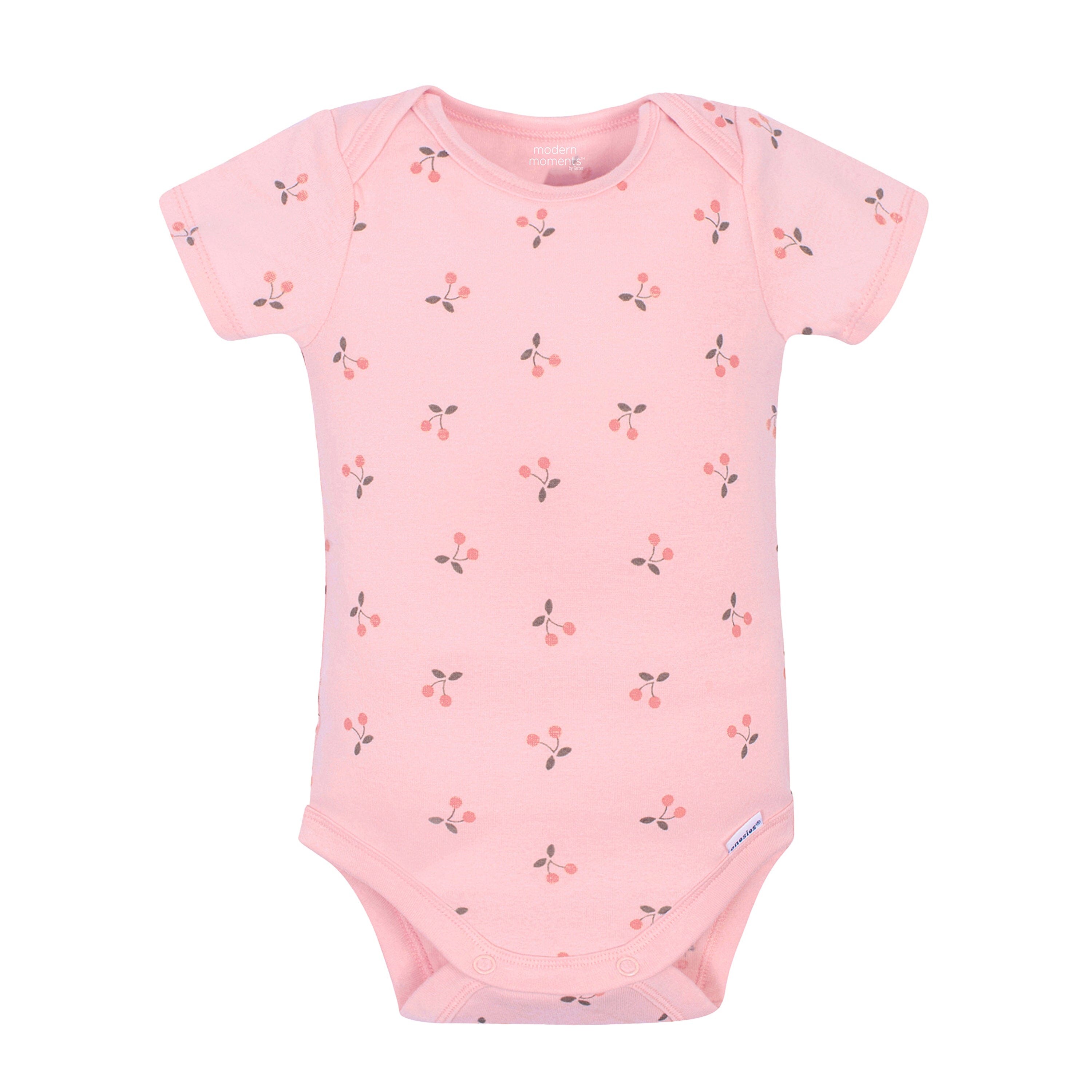 4-Pack Baby Girls Pink Floral Short Sleeve Onesies Bodysuits
