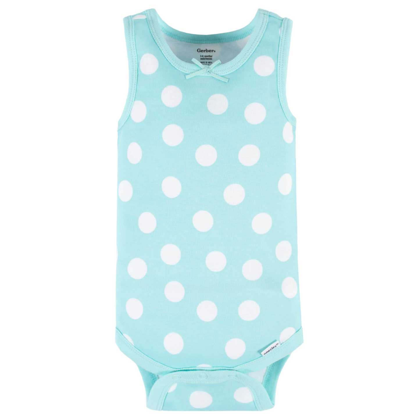 4-Pack Baby Girls Dots Of Rainbows Tank Onesies Bodysuits