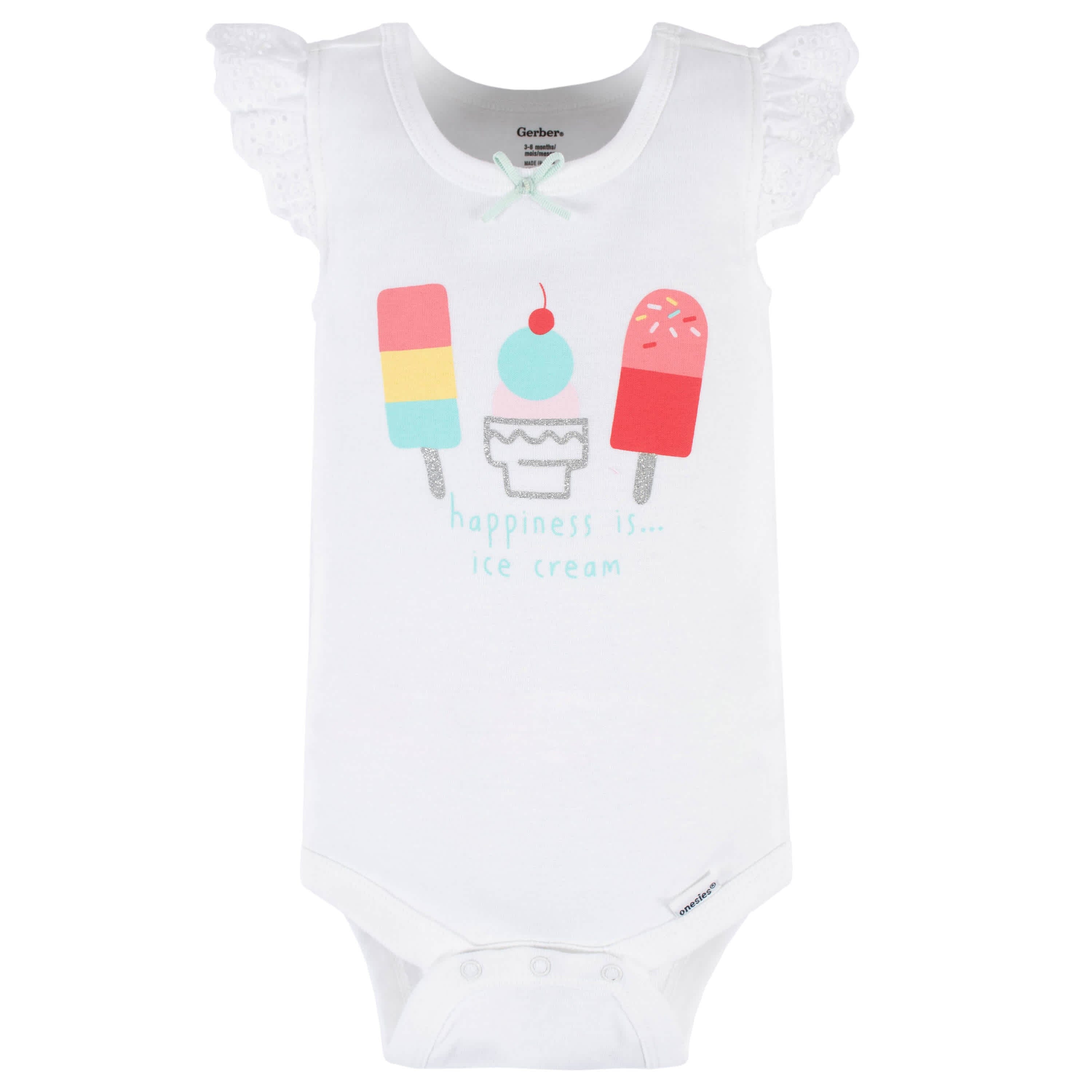 4-Pack Baby Girls Dots Of Rainbows Tank Onesies Bodysuits