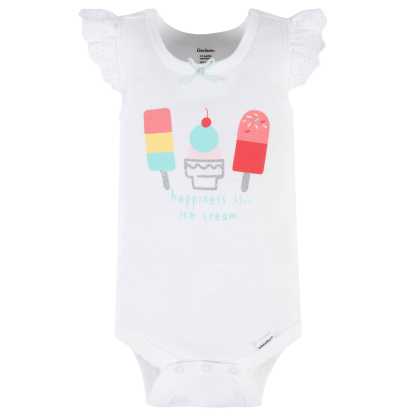 4-Pack Baby Girls Dots Of Rainbows Tank Onesies Bodysuits