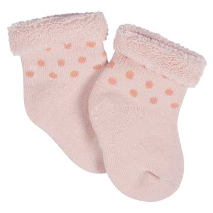 12-Pack Baby Girls Golden Floral Terry Wiggle Proof Socks