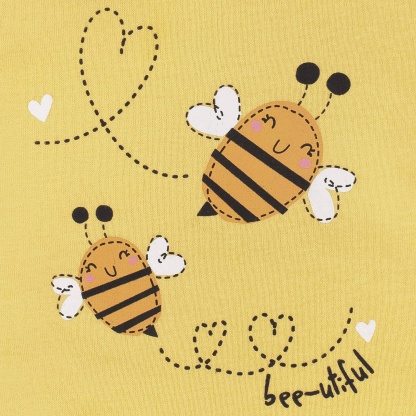 4-Piece Baby Girls Bee Garden Onesies Bodysuit, Tee, Skort & Pant Set