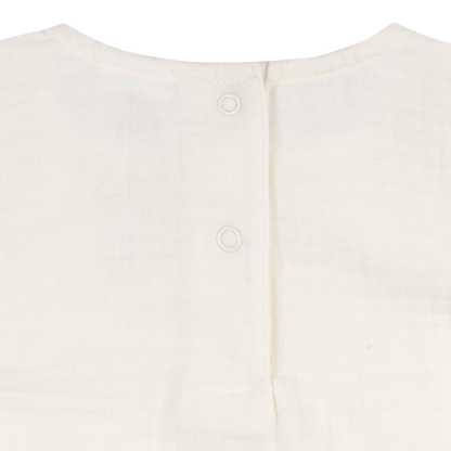 Baby Girls Ivory Gauze Sunsuit Romper