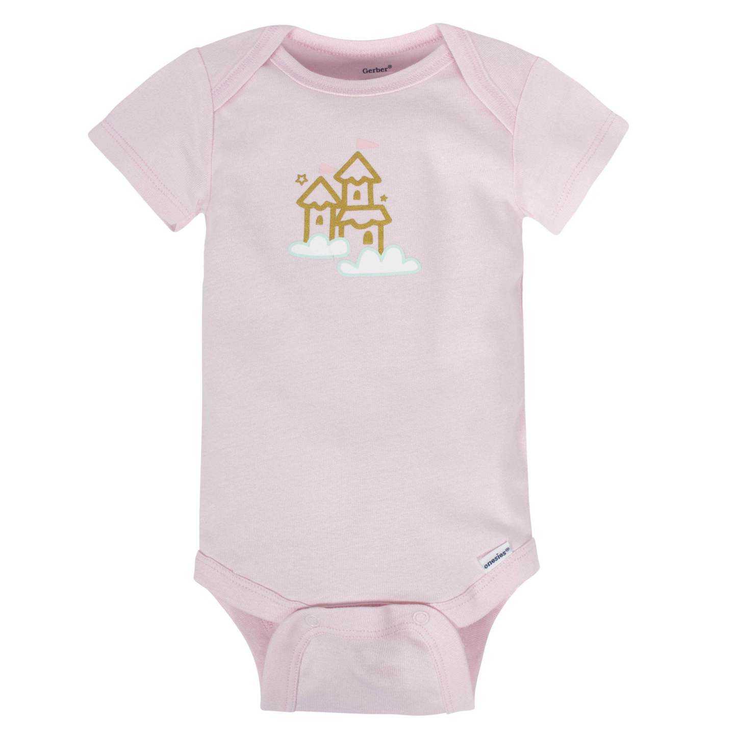 8-pack Baby Girls' Castle Short Sleeve Onesies Bodysuits