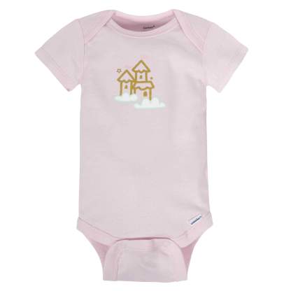 8-pack Baby Girls' Castle Short Sleeve Onesies Bodysuits